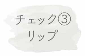 チェック③リップ